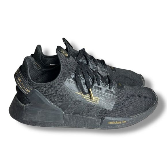 Adidas Originals NMD_R1 V2 Core Black / Gold Running Shoes Men’s Size 12, HP3251 - Picture 2 of 11
